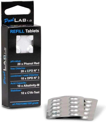 Kit de recharge PoolLab - réactifs analyse - entretien facile